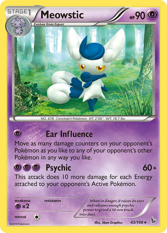 Meowstic (43/106) (Exclusivité Theme Deck) [XY : Flashfire] 