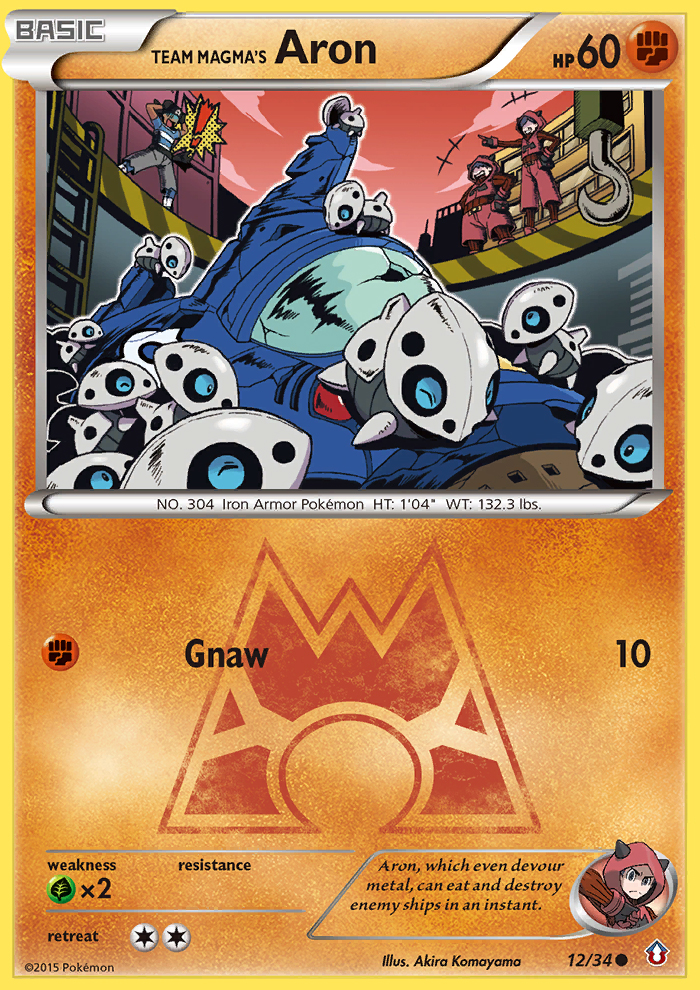 Aron de la Team Magma (12/34) [XY : Double Crise] 