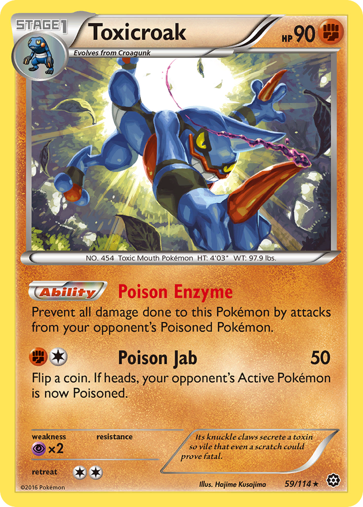 Toxicroak (59/114) [XY : Siège à vapeur] 