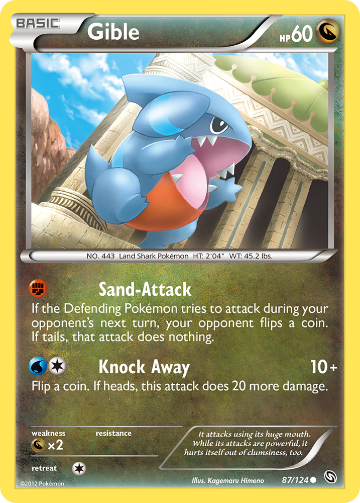 Gible (87/124) [Noir et Blanc : Dragons Exaltés] 