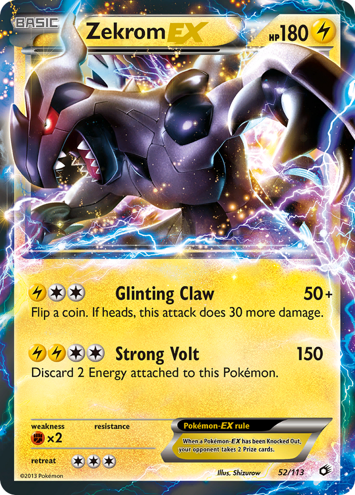 Zekrom EX (52/113) [Noir et blanc : Trésors légendaires] 