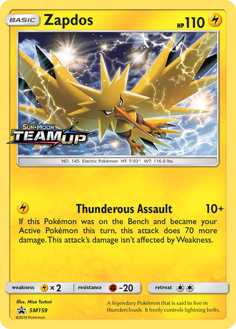 Zapdos (SM159) [Soleil et Lune : Promos Black Star] 