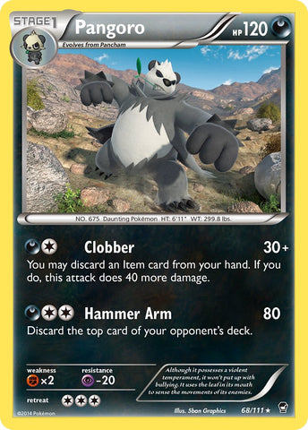 Pangoro (68/111) (Thème Deck exclusif) [XY : Furious Fists] 