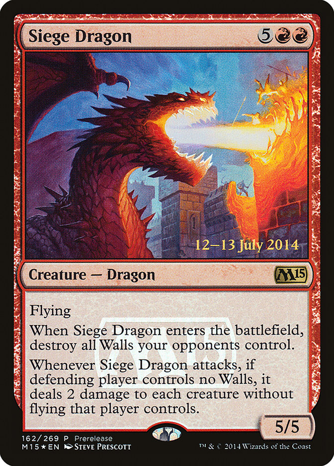 Dragon de siège [Promotions Magic 2015] 