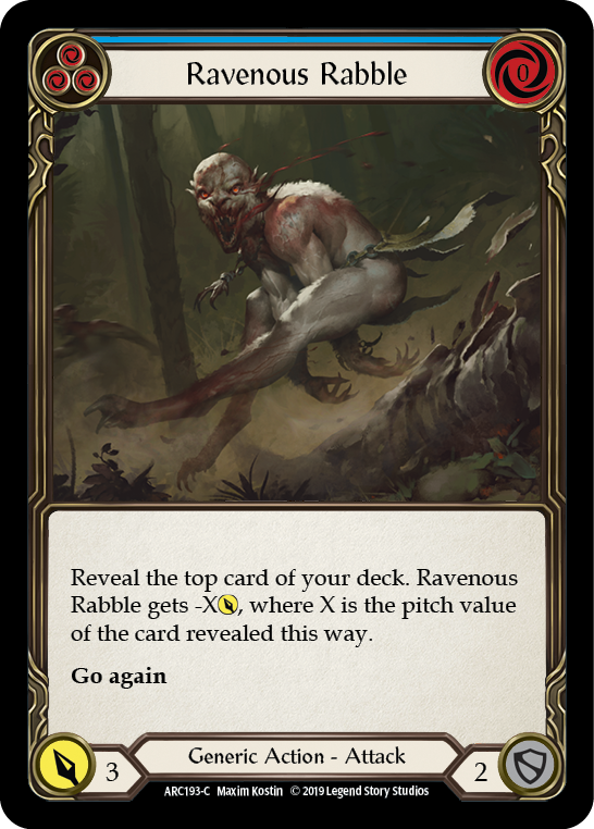 Ravenous Rabble (Bleu) [ARC193-C] (Arcane Rising) 1ère édition Rainbow Foil 