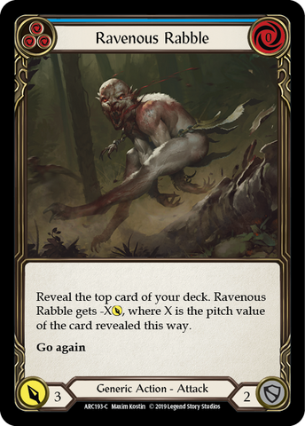 Ravenous Rabble (Bleu) [ARC193-C] (Arcane Rising) 1ère édition Rainbow Foil 