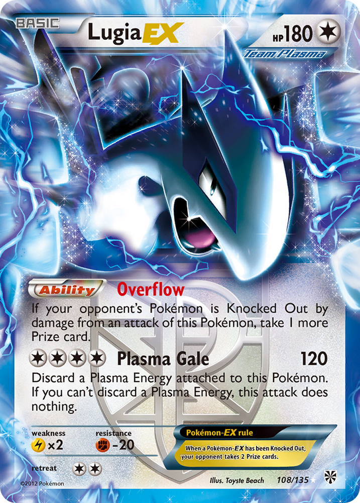 Lugia EX (108/135) [Noir et Blanc : Tempête Plasma] 