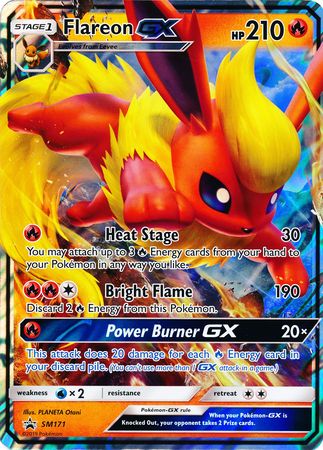 Flareon GX (SM171) (carte Jumbo) [Soleil et Lune : Black Star Promos] 