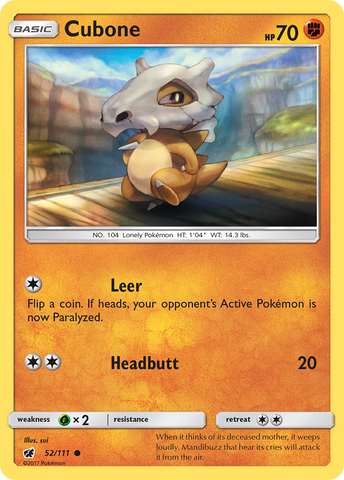 Cubone (52/111) [Soleil et Lune : Invasion pourpre] 