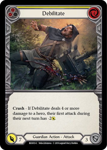 Debilitate (Yellow) [BVO013-C] (Bravo Hero Deck)  1st Edition Normal