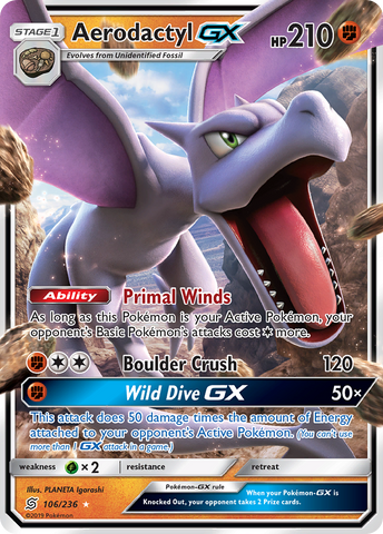 Aerodactyl GX (106/236) [Soleil et Lune : Esprits unifiés] 