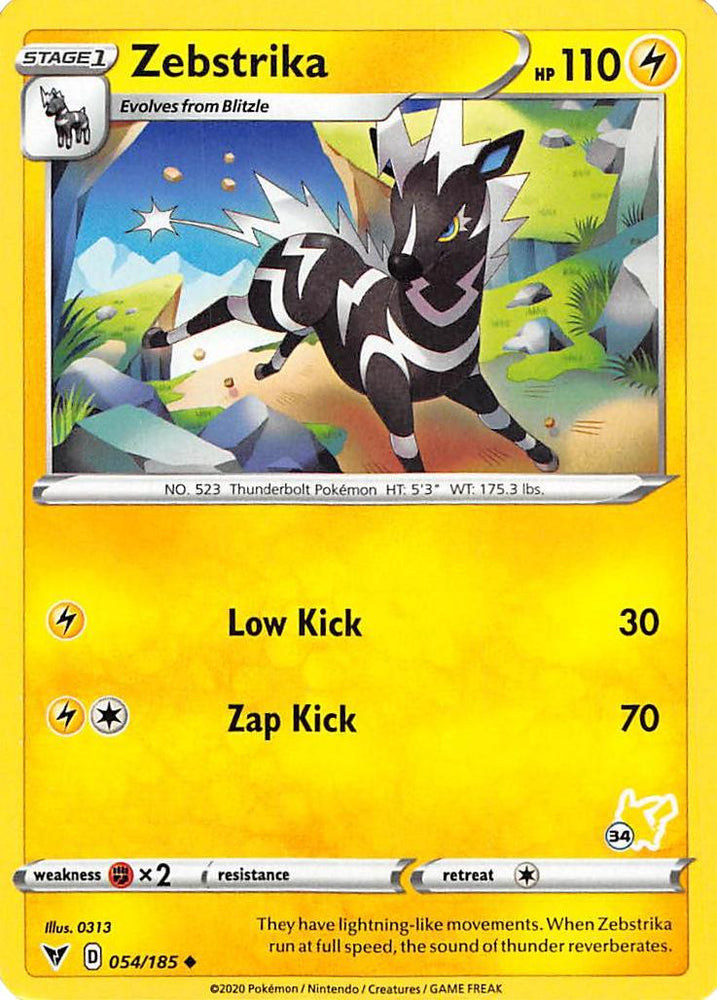 Zebstrika (054/185) (Timbre Pikachu #34) [Battle Academy 2022] 