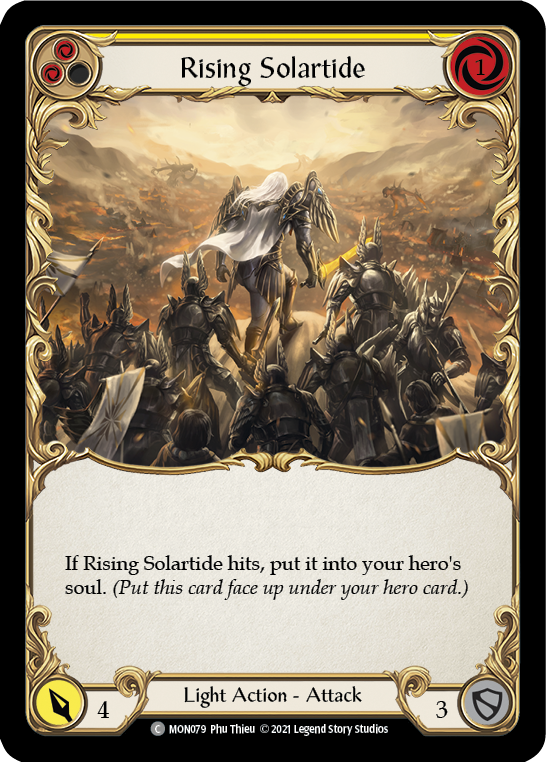 Rising Solartide (Jaune) [MON079-RF] (Monarch) 1ère édition Rainbow Foil 