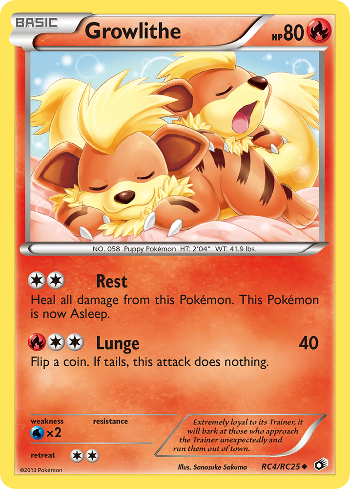 Growlithe (RC4/RC25) [Noir et blanc : Trésors légendaires] 