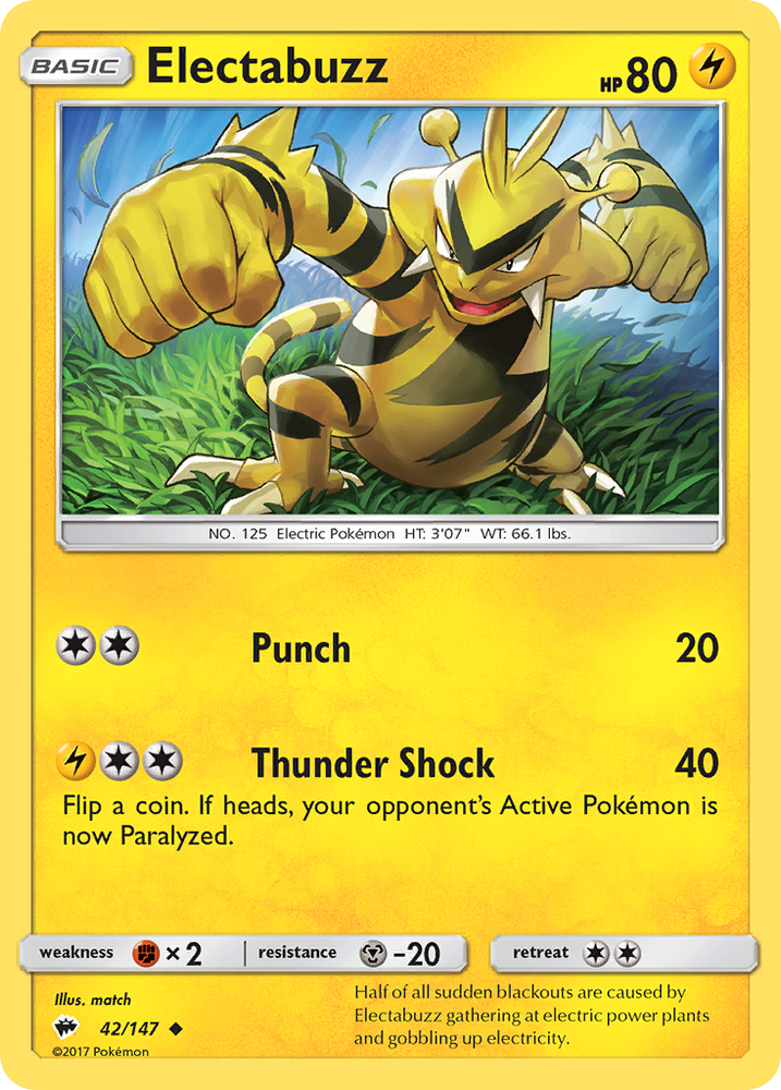 Electabuzz (42/147) [Soleil et Lune : Ombres brûlantes] 