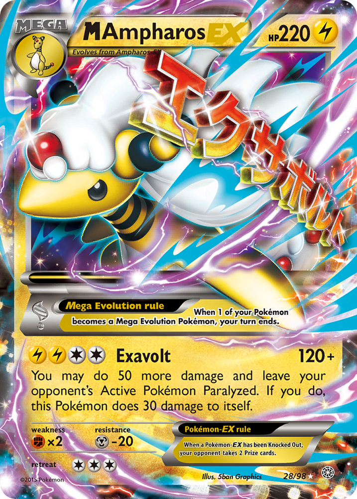 M Ampharos EX (28/98) [XY : Origines anciennes] 