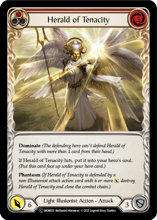 Herald of Tenacity (Rouge) [U-MON023-RF] (Monarch Unlimited) Feuille arc-en-ciel illimitée 