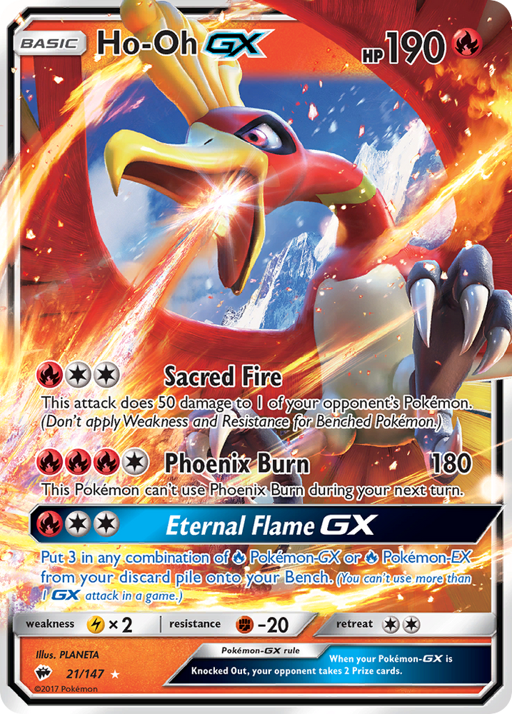 Ho-Oh GX (21/147) [Soleil et Lune : Ombres brûlantes] 