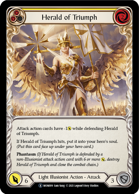 Herald of Triumph (Jaune) [U-MON009-RF] (Monarch Unlimited) Feuille arc-en-ciel illimitée 