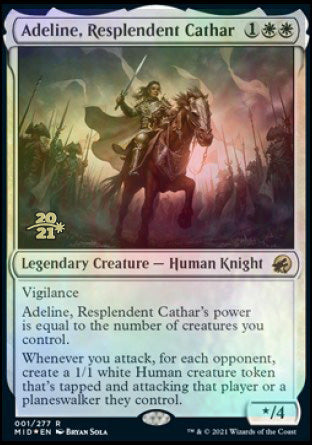 Adeline, Cathare resplendissante [Innistrad : Promos de l'avant-première de Midnight Hunt] 