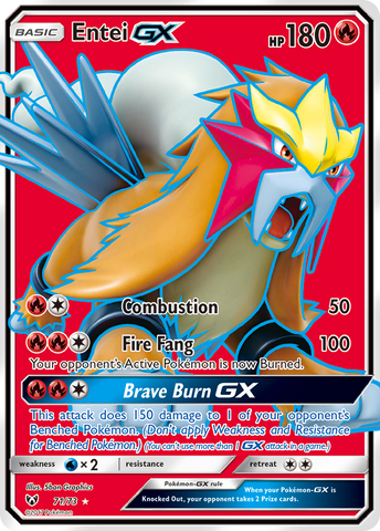 Entei GX (71/73) [Soleil et Lune : Légendes brillantes] 