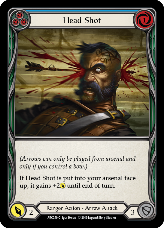 Head Shot (Bleu) [ARC059-C] (Arcane Rising) 1ère édition Rainbow Foil 