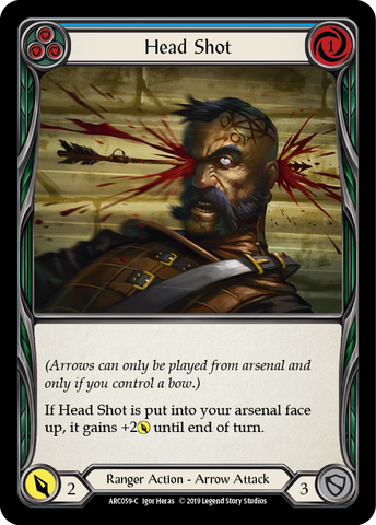 Head Shot (Bleu) [ARC059-C] (Arcane Rising) 1ère édition Rainbow Foil 