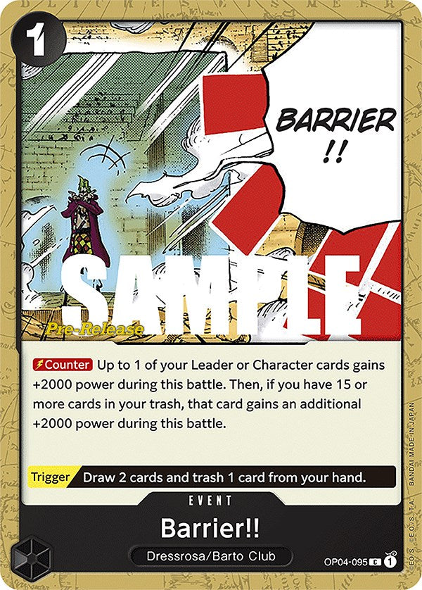 Barrière!! [Cartes de pré-version de Kingdoms of Intrigue] 