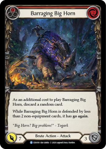 Barraging Big Horn (Rouge) [CRU010] (Crucible of War) 1ère édition Rainbow Foil 