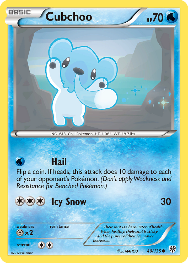 Cubchoo (40/135) [Noir et Blanc : Tempête Plasma] 