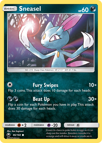 Sneasel (86/168) [Soleil et Lune : Tempête céleste] 