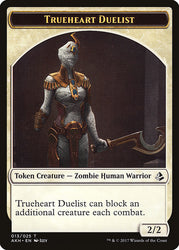 Zombie // Jeton double face du duelliste Trueheart [Jetons Amonkhet] 