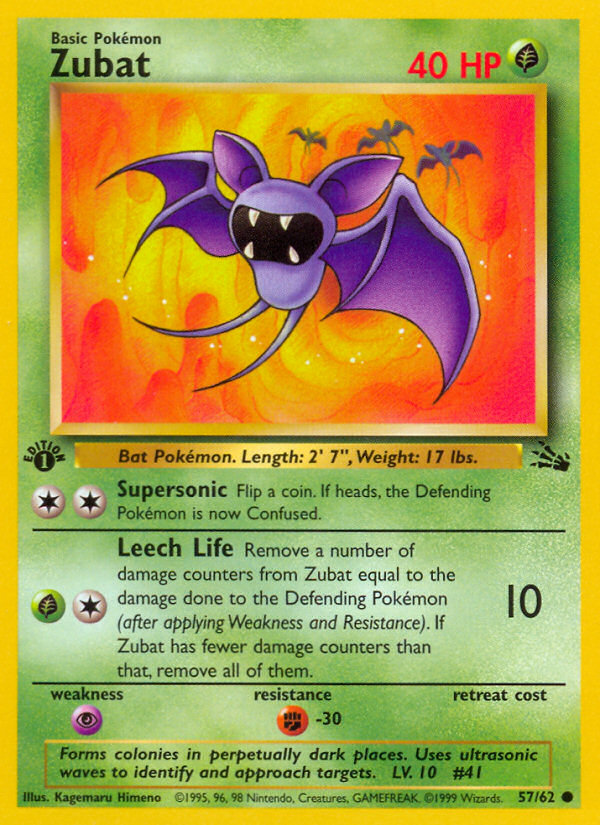 Zubat (57/62) [Fossile 1ère édition] 