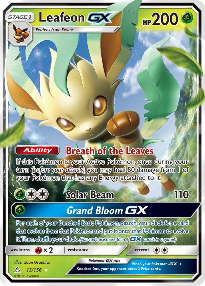 Leafeon GX (13/156) [Soleil et Lune : Ultra Prisme] 