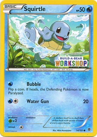 Squirtle (14/101) (Exclusivité Build A Bear Workshop) [Noir et blanc : Plasma Blast] 