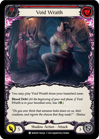 Void Wraith (Rouge) [MON209-RF] (Monarch) 1ère édition Rainbow Foil 