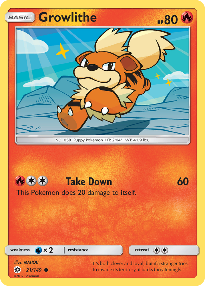 Growlithe (21/149) [Soleil et Lune : ensemble de base] 