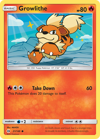 Growlithe (21/149) [Soleil et Lune : ensemble de base] 