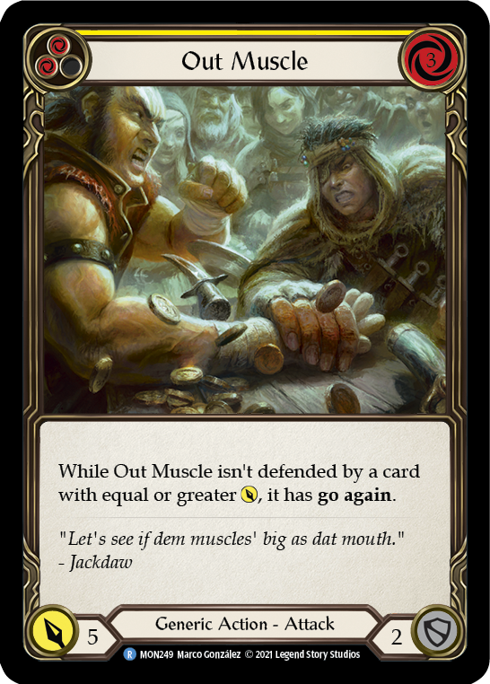 Out Muscle (Jaune) [MON249-RF] (Monarch) 1ère édition Rainbow Foil 