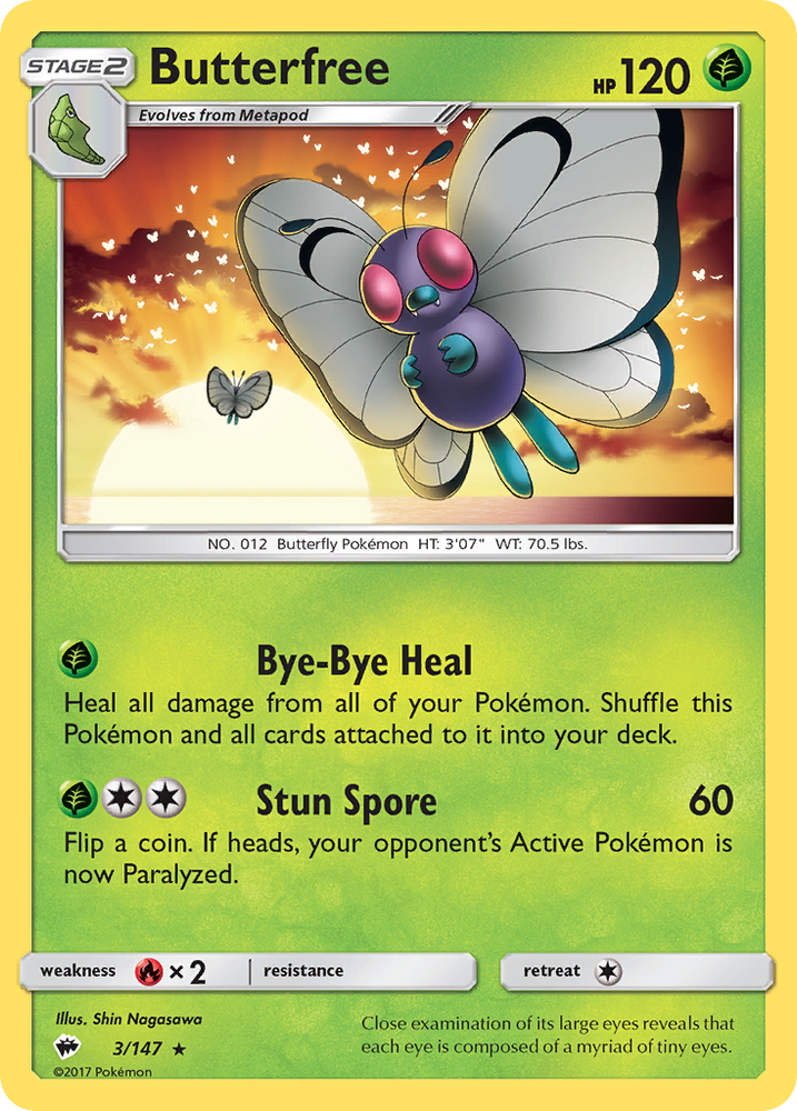 Butterfree (3/147) [Soleil et Lune : Ombres brûlantes] 