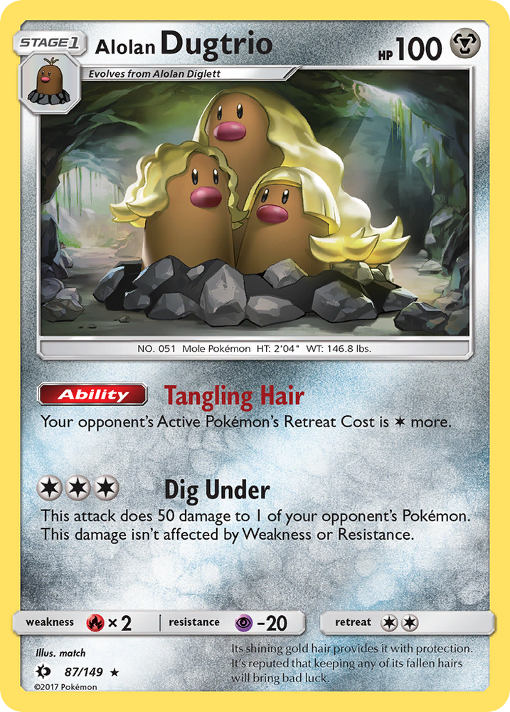 Alolan Dugtrio (87/149) [Sun & Moon: Base Set]