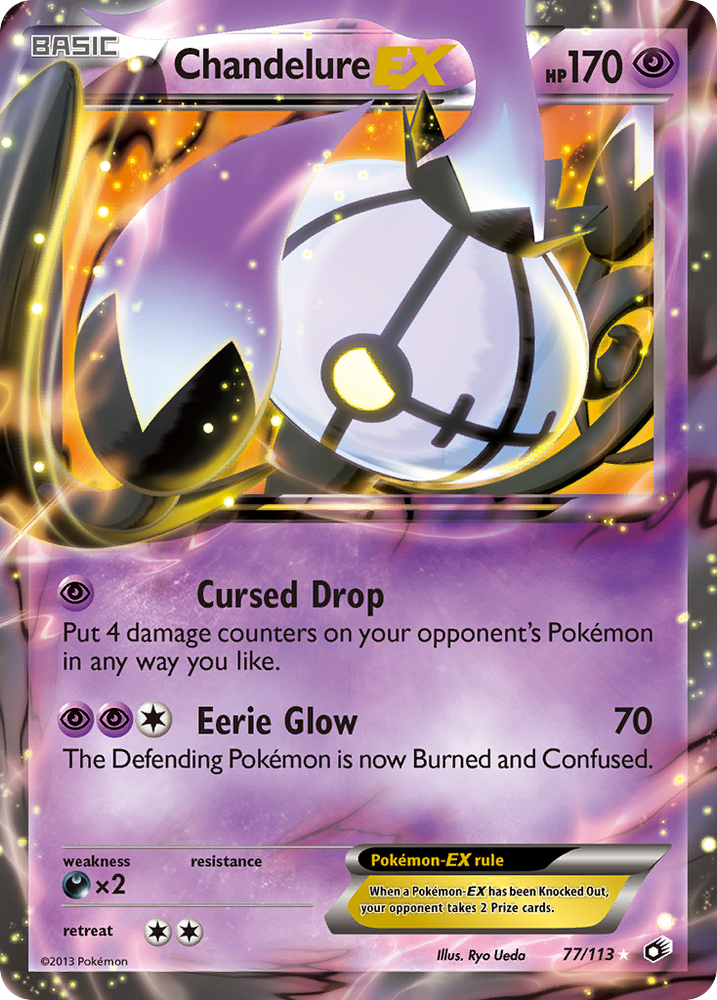 Chandelure EX (77/113) [Noir et blanc : Trésors légendaires] 