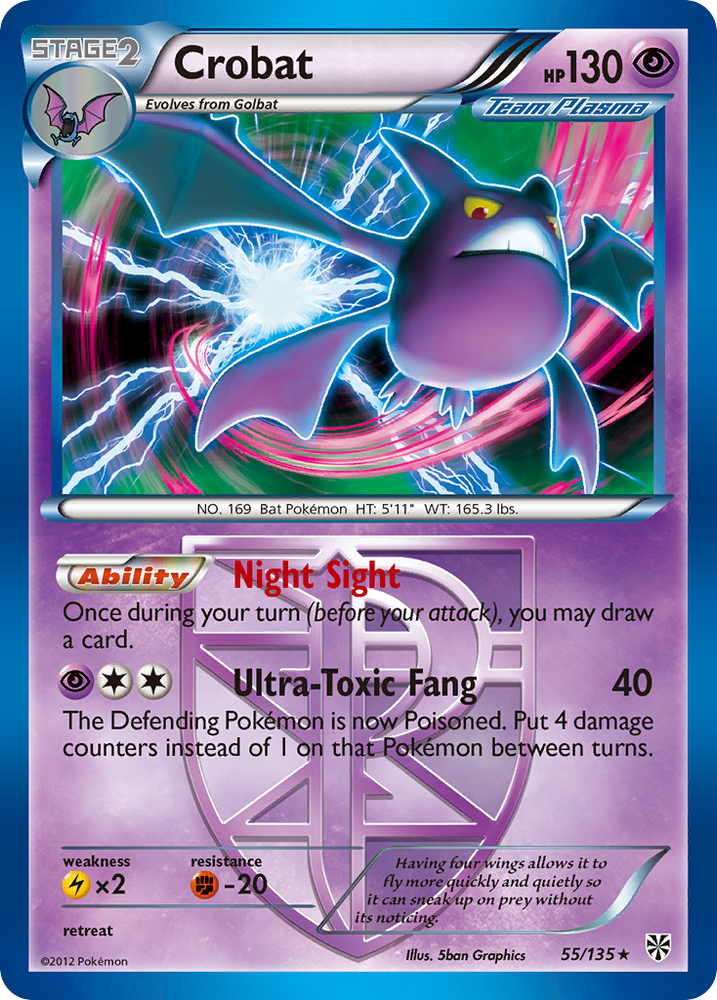 Crobat (55/135) [Noir et Blanc : Tempête Plasma] 