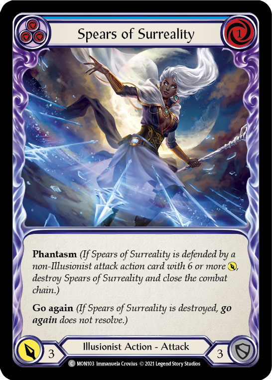 Spears of Surreality (Bleu) [MON103-RF] (Monarch) 1ère édition Rainbow Foil 