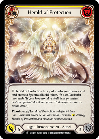 Herald of Protection (Jaune) [U-MON015-RF] (Monarch Unlimited) Feuille arc-en-ciel illimitée 