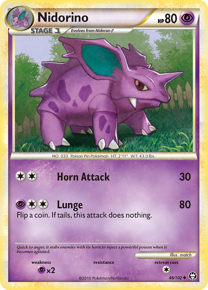 Nidorino (46/102) [HeartGold &amp; SoulSilver : Triomphant] 