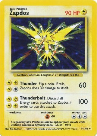 Zapdos (16/102) [Ensemble de base illimité] 