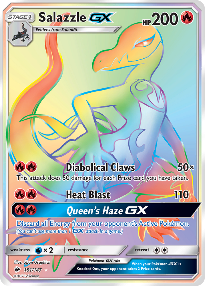 Salazzle GX (151/147) [Soleil et Lune : Ombres brûlantes] 