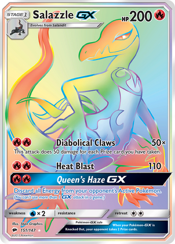 Salazzle GX (151/147) [Soleil et Lune : Ombres brûlantes] 