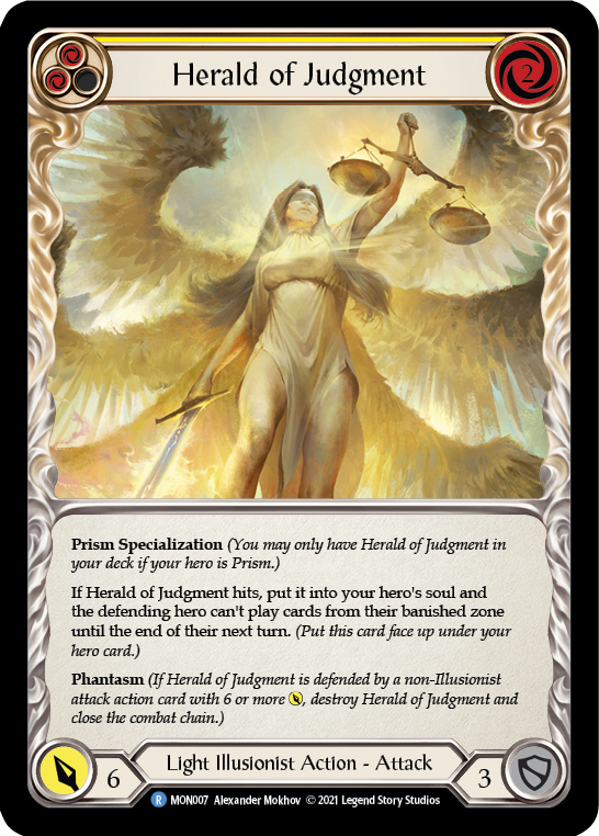 Herald of Judgment [MON007-RF] (Monarch) 1ère édition Rainbow Foil 